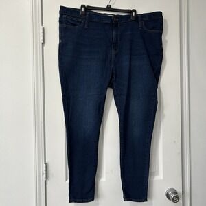 Madewell Curvy High-Rise Skinny Jeans Size 37  Dark Wash 27" Inseam Stretchy
